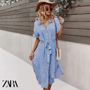 Vestido Midi Floral Moda Primavera Ζаrа + Brinde Exclusivo