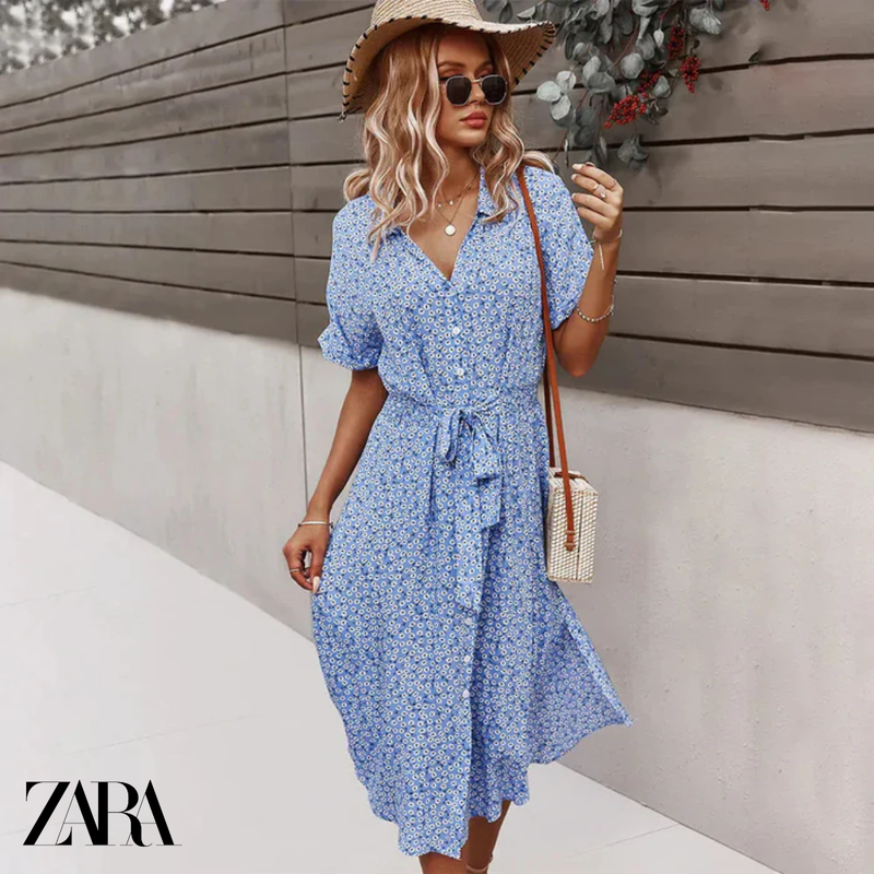 Vestido Midi Floral Ζаrа - Moda Primavera 2025