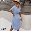 Vestido Midi Floral Moda Primavera Ζаrа + Brinde Exclusivo