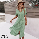 Vestido Midi Floral Moda Primavera Ζаrа + Brinde Exclusivo