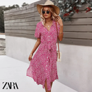 Vestido Midi Floral Moda Primavera Ζаrа + Brinde Exclusivo