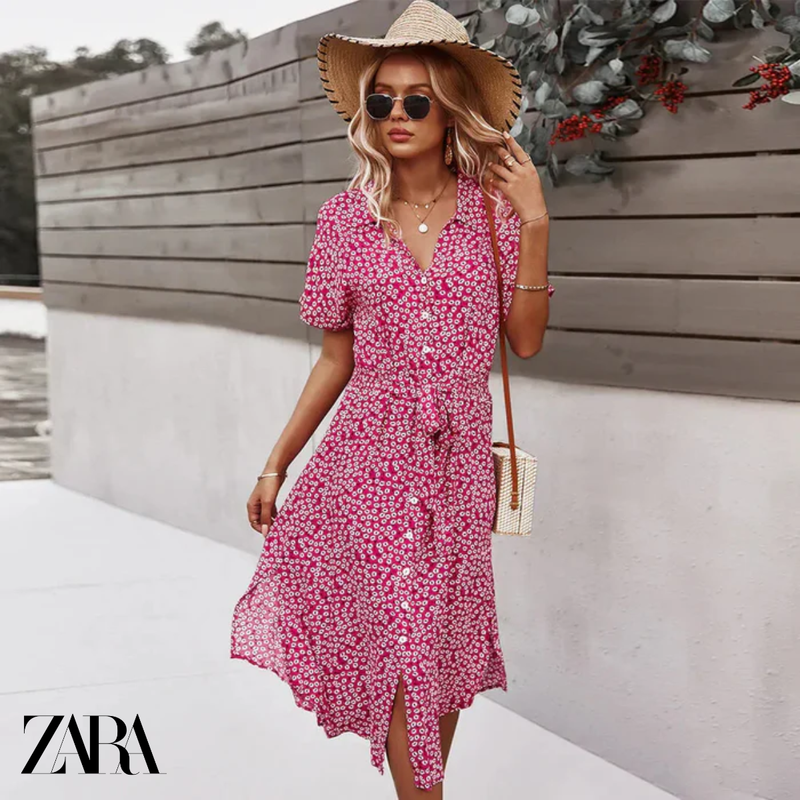 Vestido Midi Floral Ζаrа - Moda Primavera 2025