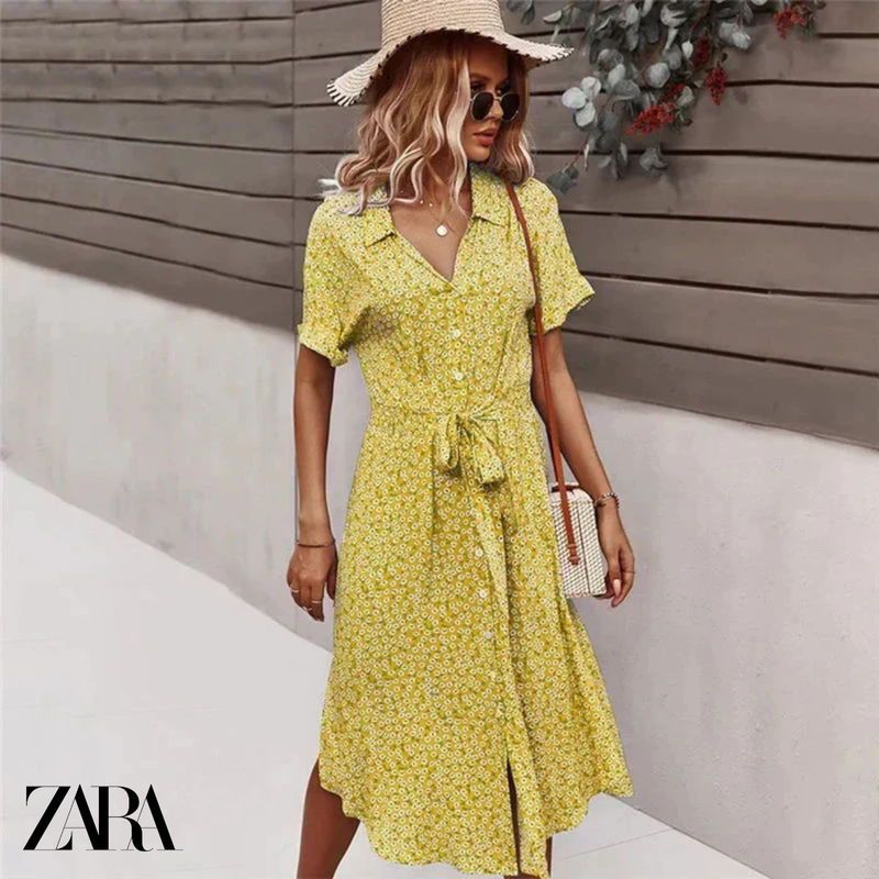 Vestido Midi Floral Ζаrа - Moda Primavera 2025