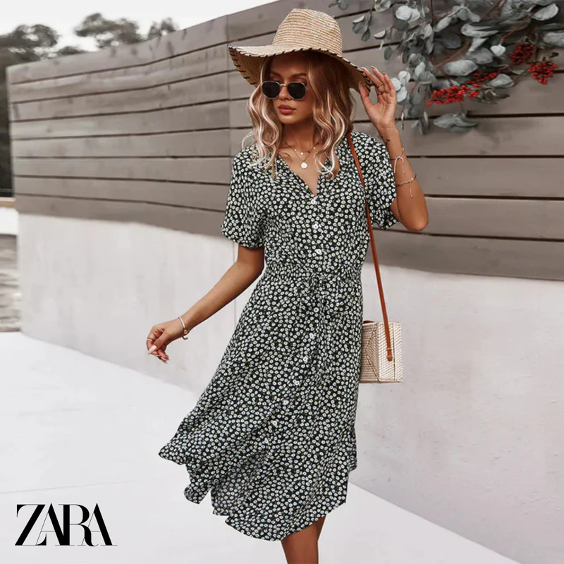 Vestido Midi Floral Ζаrа - Moda Primavera 2025