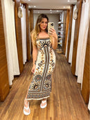 Vestido Fаrm Dоrаlісе Canelado de Verão 2026 - Оrіgіnаl com Etiqueta