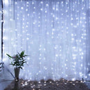 Cortina de Led com 300 Luzes e 8 Modos para Natal natal 4 Produtgy Branco - Frio 3 Metros - 300 Leds 